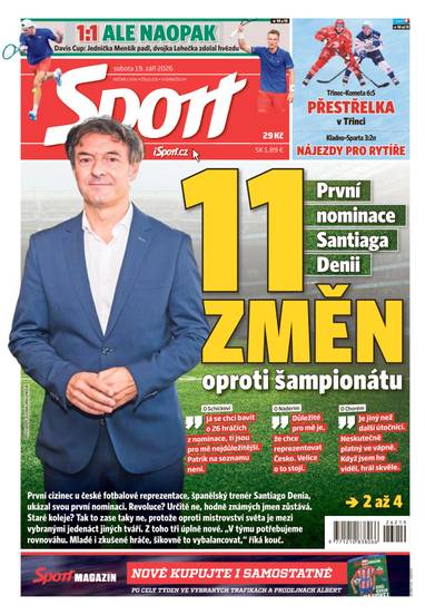 Sport - 19.9.2026 - CZECH NEWS CENTER a. s.