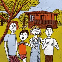 Obálka Lov slov, speciální minialbum ke knize Rajčaťáci a Banáni