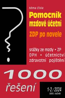 Obálka 1000 řešení č. 1-2 / 2024 - Pomocní mzdové účetní