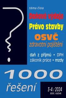 Obálka 1000 řešení č. 3-4 / 2024 - Daňové výdaje