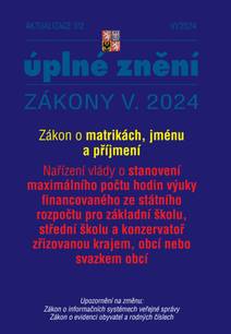 Obálka Aktualizace V/2 / 2024 - Zákon o matrikách, jménu a příjmení