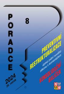 Obálka Poradce č. 8 / 2024 - Zákon o preventivní restrukturalizaci s komentářem