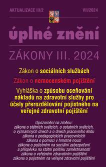 Obálka Aktualizace III/2 / 2024 - o sociálních službách, o nemocenském pojištění