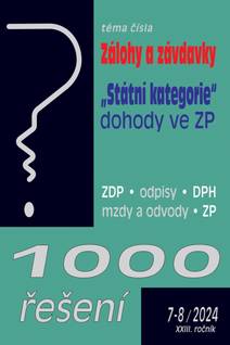 Obálka 1000 řešení č. 7-8 / 2024 - Zálohy a závdavky