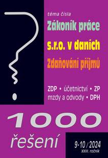 Obálka 1000 řešení č. 9-10 / 2024 - Zákoník práce – novela