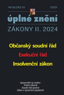 Obálka Aktualizace II/5 - Občanský soudní řád, Exekuční řád, Insolvenční zákon