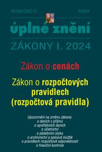 Obálka Aktualizace I/3 / 2024 - Zákon o cenách