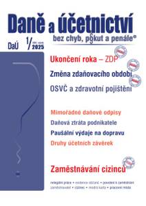 Obálka DaÚ č. 1 / 2025 - Ukončení roka – ZDP