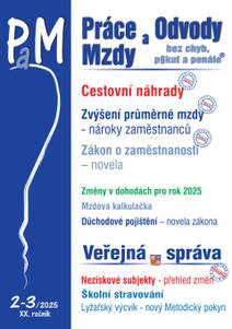 Obálka PaM č. 2-3 / 2025 - Cestovní náhrady 2025