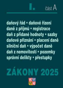 Obálka Zákony I. A / 2025 - Daňové zákony