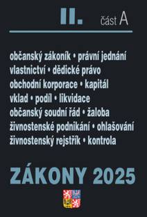 Obálka Zákony II. A / 2025 - Občanský zákoník