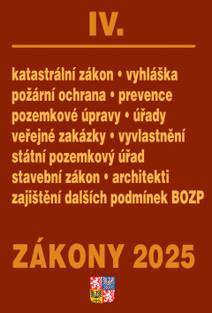 Obálka Zákony IV / 2025 - Stavebnictví, půda