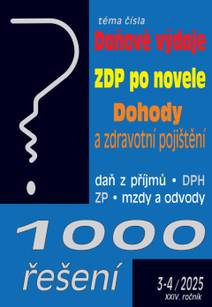 Obálka 1000 řešení č. 3-4 / 2025 - Daňové výdaje