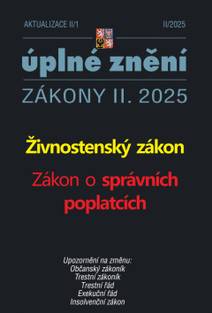 Obálka Aktualizace II/1 / 2025 - Živnostenský zákon