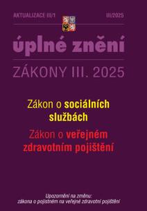 Obálka Aktualizace III/1 / 2025 - Zákon o sociálních službách