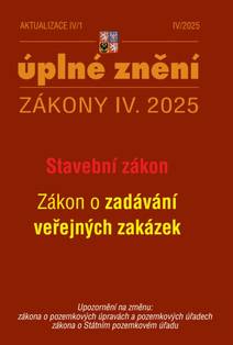 Obálka Aktualizace IV/1 / 2025 - Stavební zákon