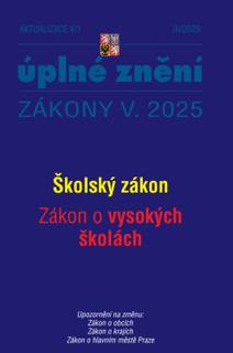 Obálka Aktualizace V/1 - Školský zákon, Zákon o vysokých školách