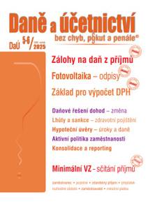 Obálka DaÚ č. 5-6 / 2025 - Zálohy na daň z příjmů