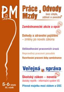 Obálka PaM č. 5-6 / 2025 - Zaměstnanecké akcie a opce - změny