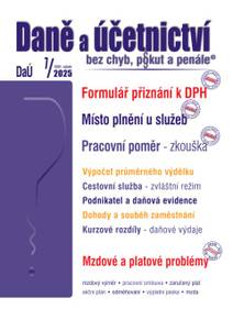 Obálka DaÚ č. 7 / 2025 - Formulář přiznání k DPH – změny