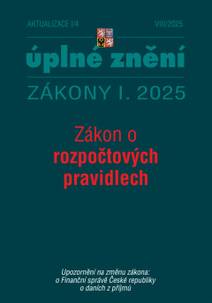 Obálka Aktualizace I/4 / 2025 - o rozpočtových pravidlech