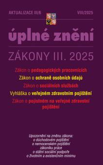 Obálka Aktualizace III/6 / 2025 - o pedagogických pracovnících