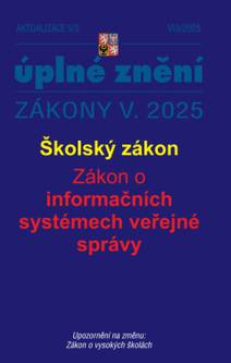 Obálka Aktualizace V/3 / 2025 - Školský zákon