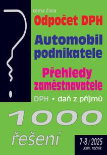 Obálka 1000 řešení č. 7-8 / 2025 - Odpočet DPH – základní pravidla