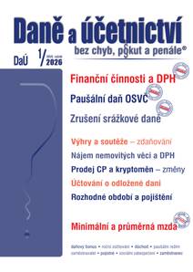 Obálka DaÚ č. 1 / 2026 - Finanční činností a DPH