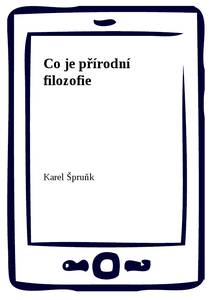 Obálka Co je přírodní filozofie