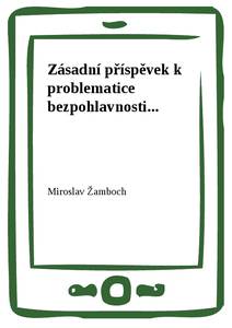 Obálka Zásadní příspěvek k problematice bezpohlavnosti...