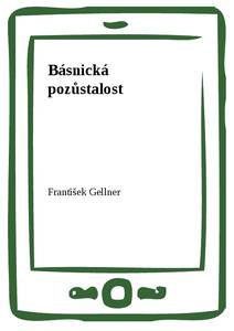 Obálka Básnická pozůstalost