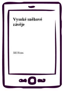 Obálka Vysoké sněhové závěje