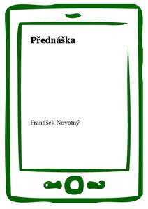 Obálka Přednáška