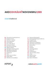 Obálka Ako odvrávať novembru 1989