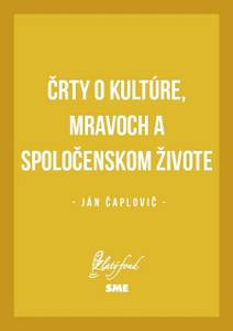 Obálka Črty o kultúre, mravoch a spoločenskom živote