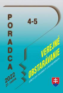 Obálka Poradca č. 4-5 / 2022 - Zákon o verejnom obstarávaní s komentárom
