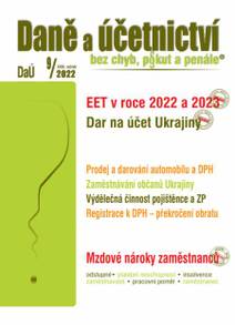 Obálka Daně a účetnictví bez chyb, pokut a penále 9 / 2022 - EET – dobrovolné využívání