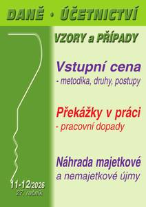 Obálka DÚVaP č. 11-12 / 2026 - Vstupní cena – metodika, druhy, postupy