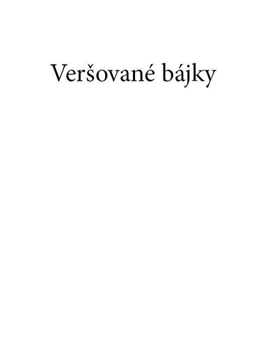 E-kniha Veršované bájky - Gabriela Spustová Izakovičová