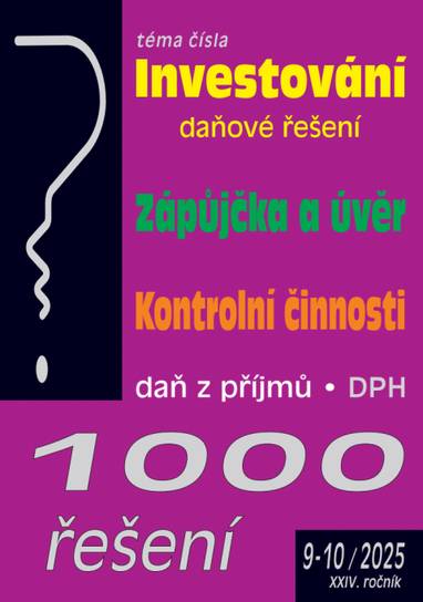 E-kniha 1000 řešení č. 9-10 / 2025 - Investování – daňové řešení - kolektiv autorů