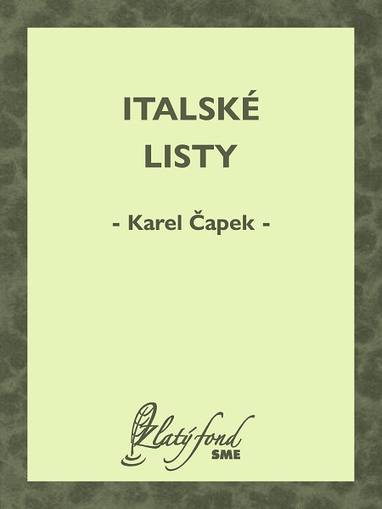 E-kniha Italské listy - Karel Čapek