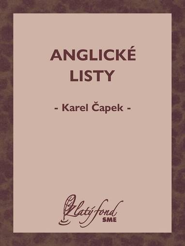 E-kniha Anglické listy - Karel Čapek