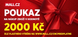 voucher Mall.cz v hodnotě 2000 Kč dle výběru na www.mall.cz/cncpredplatne