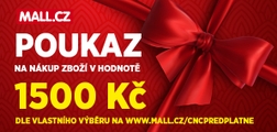 voucher Mall.cz v hodnotě 1500 Kč dle výběru na www.mall.cz/cncpredplatne