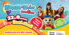 1+1 dětská vstupenka na akci KAROL A KVÍDO SLAVÍ 5.NAROZENINY konanou dne 22. 8. 2026 ve Žlutých lázních v Praze v hodnotě 798 Kč. Součástí akce je natáčení nového letního videoklipu Karol a Kvído. Vstupenka je platná po celý den od 10:00 do 18:00 hodin. Vstupenky odesíláme na email uvedený v objednávce.