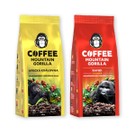 Káva Mountain Gorilla Coffee Africká královna   Směs několika arabik pocházejících z Ugandy.Chuť kávy: medová s nádechem kakaa a hořké čokolády.  Káva Mountain Gorilla Coffee Rafiki je silná zrnková směs arabiky z Mount Elgon a robusty z nížin Ugandy. Chuť kávy: tóny lékořice a santalového dřeva.