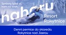 Jednodenní skipas pro jednu osobu platný v lyžařském areálu Rokytice nad Jizerou. Skipas lze uplatnit na jakýkoliv vámi vybraný 1 den do konce sezóny 2025/2026. Lze uplatit pro děti i dospělé.