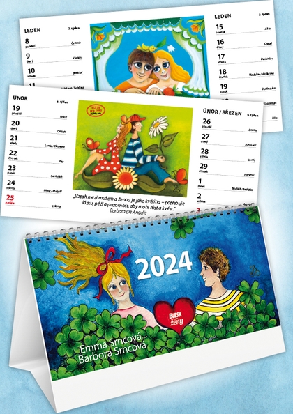 Speciál Stolní kalendář Emma Srncová a Barbora Srncová 2024