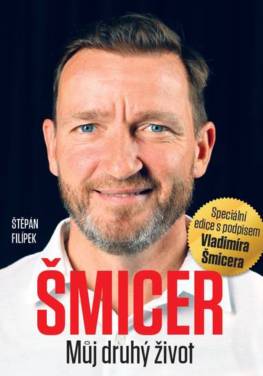 Kniha Šmicer Můj druhý život s podpisem Vladimíra Šmicera